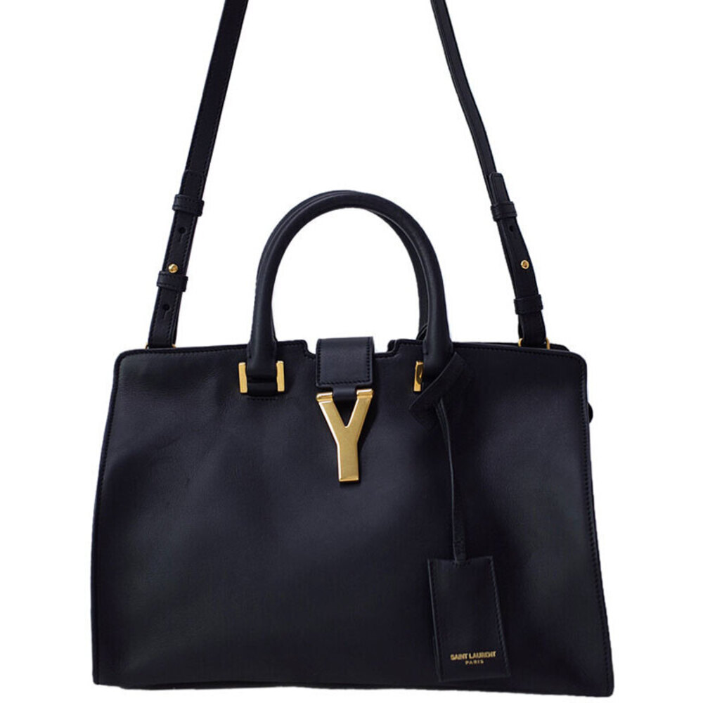 SAINT LAURENT PARIS Monogram Cabas 2way Leather HandBag